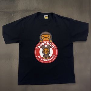 A Bathing Ape x Baby Milo x Medicom BEARBRICK “BUSY WORKS” Anniversary T Shirt